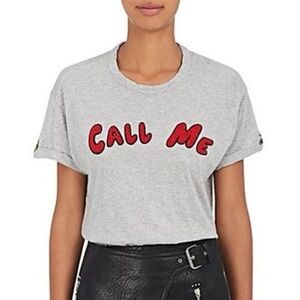 NWT Sandrine Rose x Barneys New York Call Me Cotton Chenille Varsity Tee XS